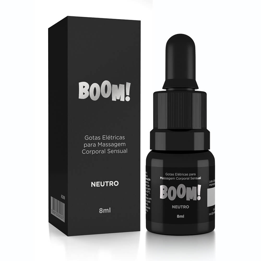 Gel Excitante Feminino Gotas Elétricas Boom Neutro - 8 ml
