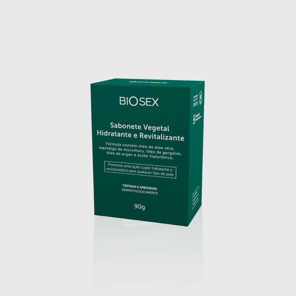 BS009 Sabonete em Barra Vegetal Hidratante Biosex - 90 g