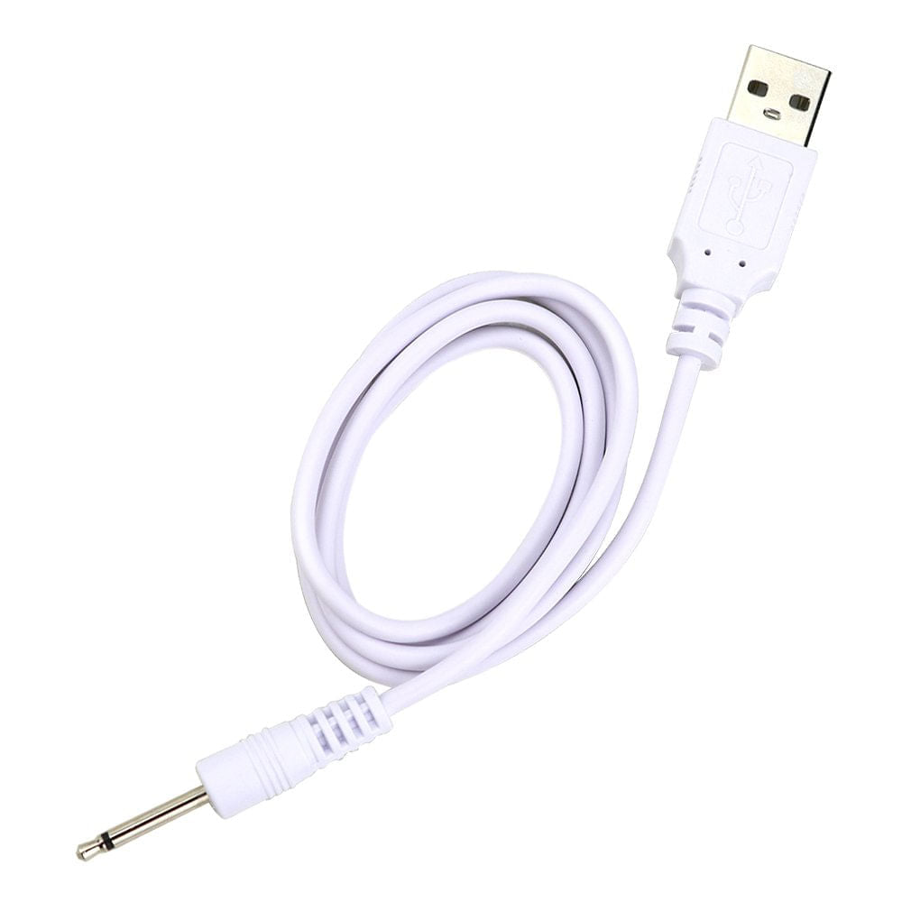 Cabo Carregador USB Pino Fino P1 2,5 mm Branco - 75 cm