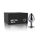 IA228 - Plug Anal Metal Butt Cromado - Pequeno 7,2 x 2,5cm