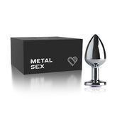 IA229 - Plug Anal Metal Butt Cromado - Médio 8,2 x 3,3 cm