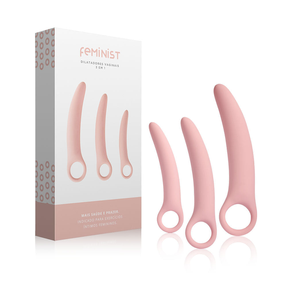 Kit de Dilatadores Vaginais 3 em 1 Feminist - 03 unidades