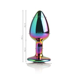 IA392 - Plug Anal Metal Go Play Gil Furta-Cor - 7 cm x 2,5 cm