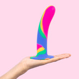 IA414 - Dildo com Ventosa Go Play Rainbow - 17,4 cm x 3,5 cm