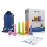 Kit de Dilatadores Vaginais Coloridos Feminist - Lisos - 6 un