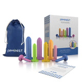 Kit de Dilatadores Vaginais Coloridos Feminist - Lisos - 8 un