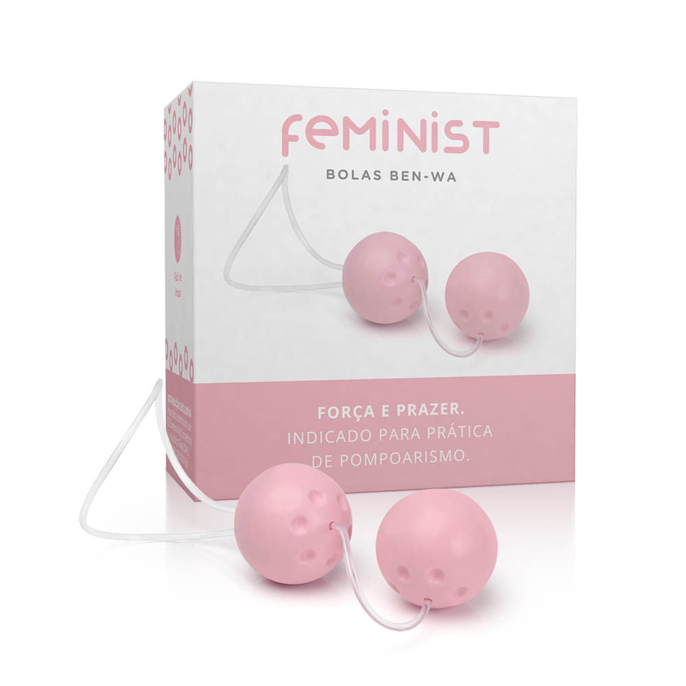 Conjunto Ben-Wa Feminist com 02 Bolas - Rosa Bebê | Outlet