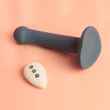 Dildo com Ventosa e Vibrador Recarregável Go Vibe Nina - Azul