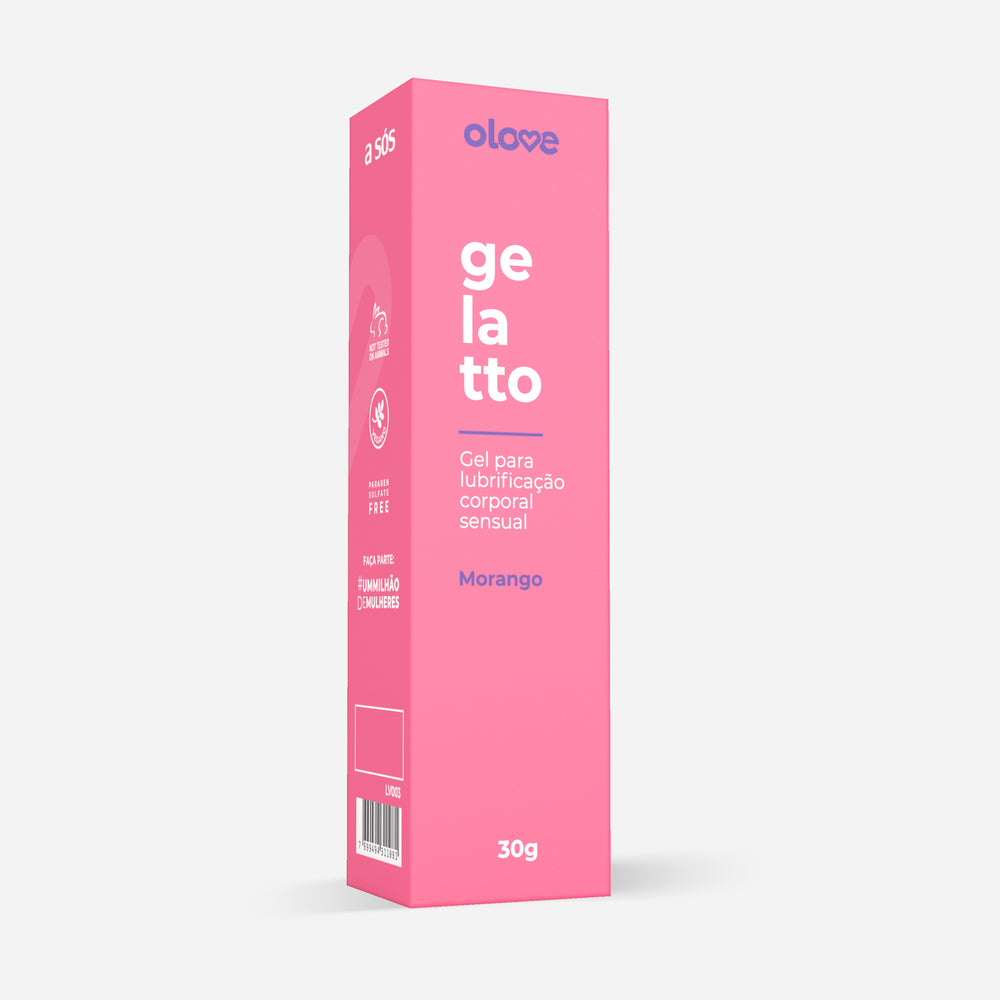 Gel Lubrificante Beijável Olove Gelatto - morango- 30 g