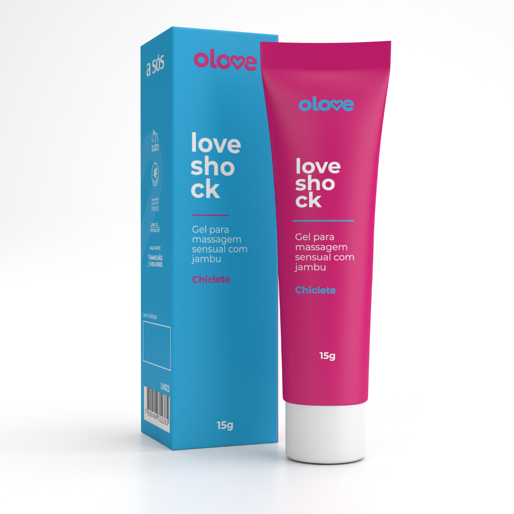 Gel Excitante Beijável Loveshock Chiclete Olove -  15 g