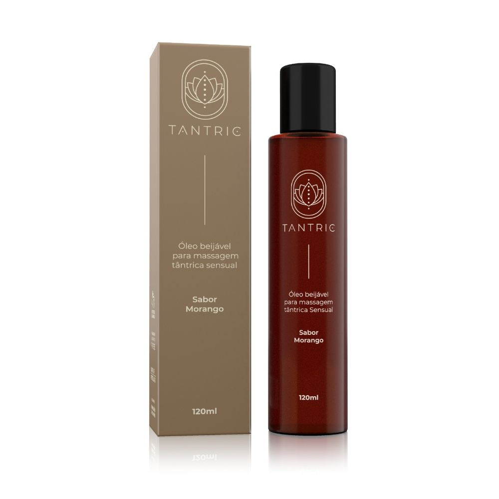 Óleo Sensual Beijável Tantric Morango - 120ml