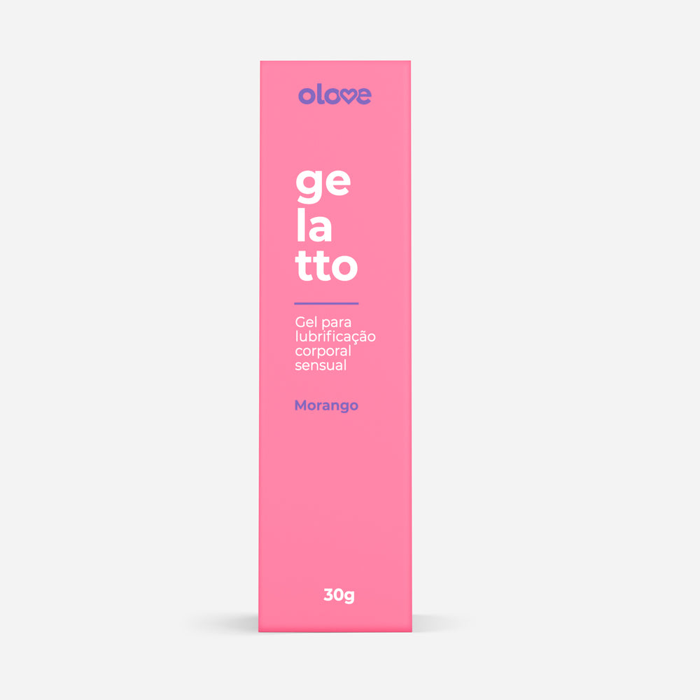 Gel Lubrificante Beijável Olove Gelatto - morango- 30 g