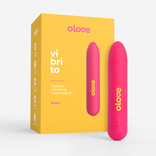 Cápsula Vibratória Recarregável Olove Vibrito - Rosa 1000