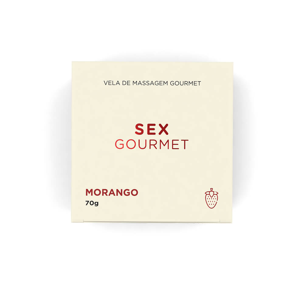 AS303 - Vela Hidratante Beijável Sex Gourmet Morango - 70 g 