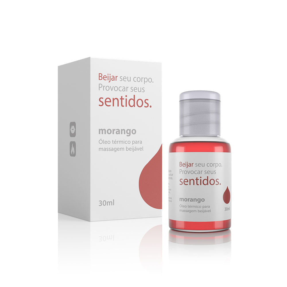 Óleo para Massagem Beijável Hot Sentidos Morango