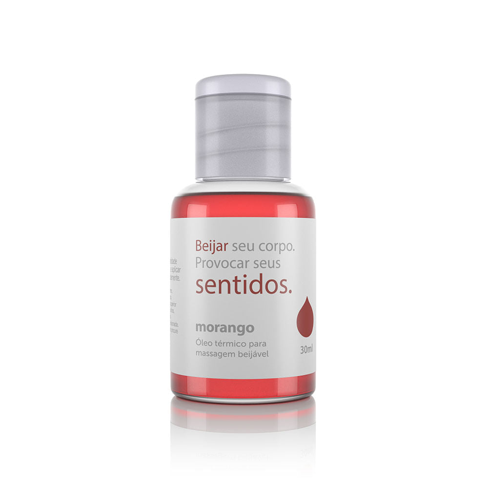 AS329 - Óleo para Massagem Beijável Hot Sentidos Morango
