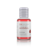 AS329 - Óleo para Massagem Beijável Hot Sentidos Morango