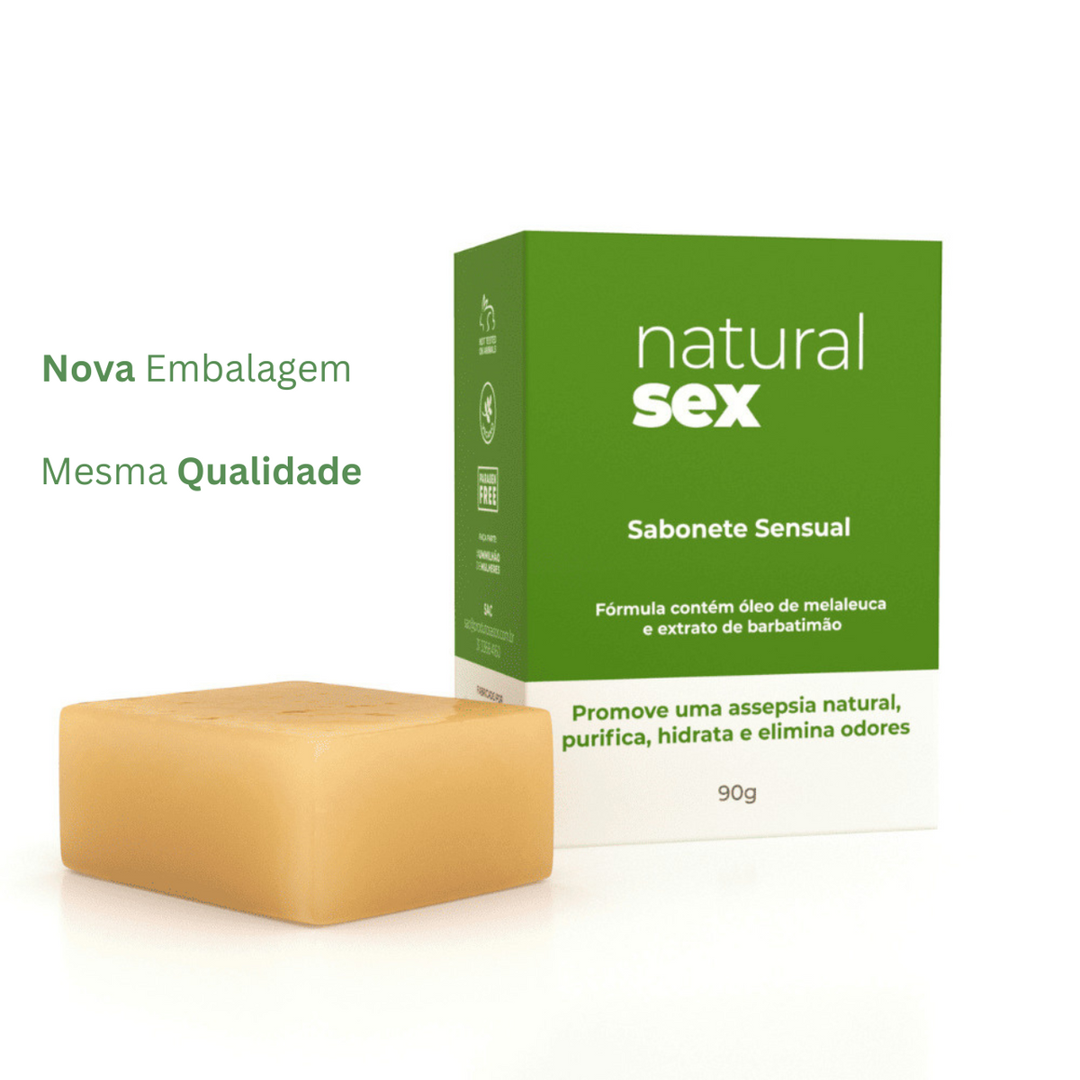 AS346 - Sabonete Íntimo em Barra Natural Sex - 90g
