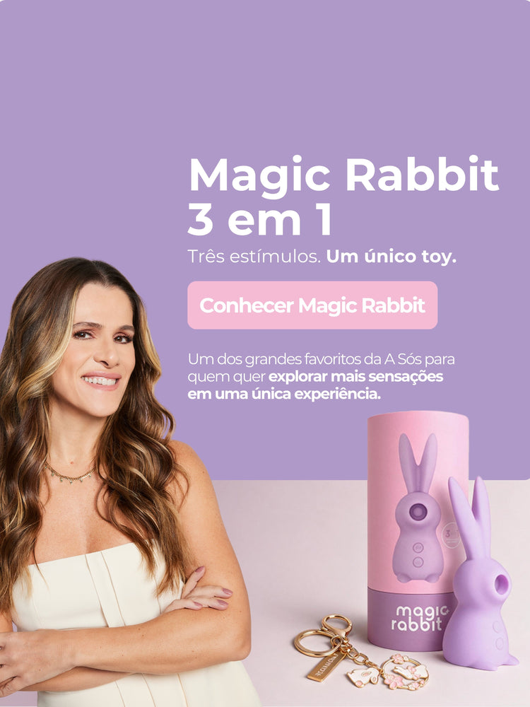 Banner do estimulador Magic Rabbit 3 em 1 de Ingrid Guimarães
