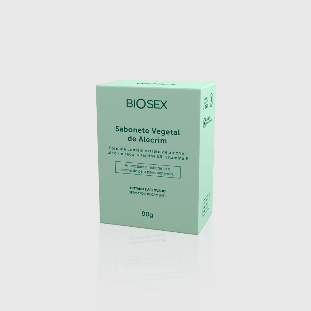 BS007 - Sabonete em Barra Vegetal Alecrim Biosex - 90 g 