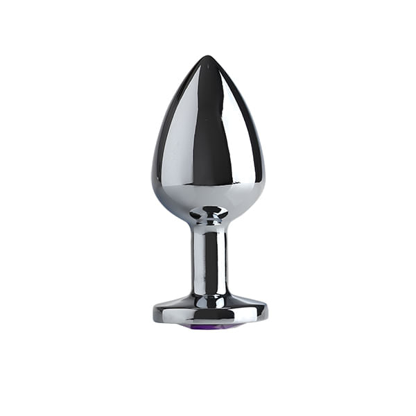 IA229 - Plug Anal Metal Butt Cromado - Médio  8,2 x 3,3 cm