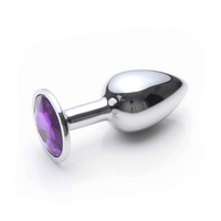 IA229 - Plug Anal Metal Butt Cromado - Médio  8,2 x 3,3 cm