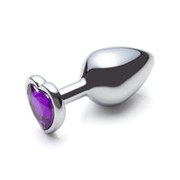 IA230 - Plug Anal Metal Heart  Cromado – 6,5 x 3,2cm