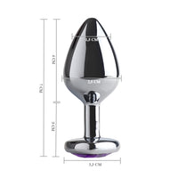 IA230 - Plug Anal Metal Heart  Cromado – 6,5 x 3,2cm