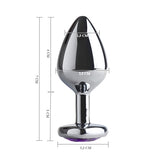 IA230 - Plug Anal Metal Heart  Cromado – 6,5 x 3,2cm