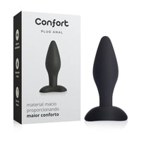 Plug Anal em Silicone Confort Médio- Preto