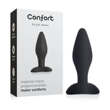 Plug Anal em Silicone Confort Médio- Preto