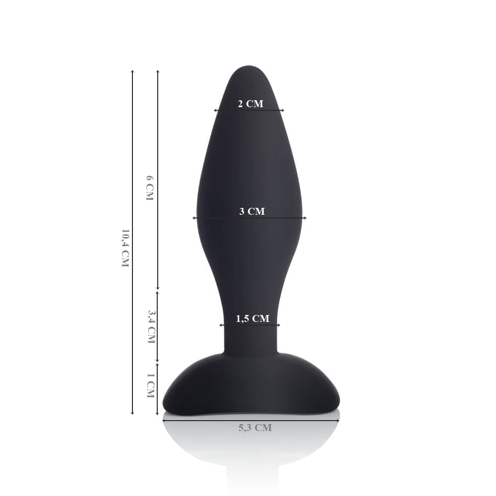 IA258 - Plug Anal em Silicone Confort Médio- Preto