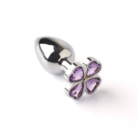 IA324 - Plug Anal Metal Luck Cromado - 6,5 cm x 2,5 cm 