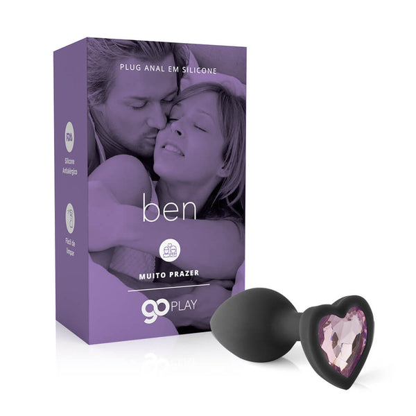 Plug Anal em Silicone Go Play Ben - Preto