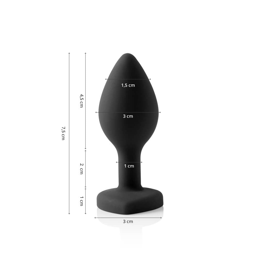 IA333P - Plug Anal em Silicone Go Play Ben - Preto