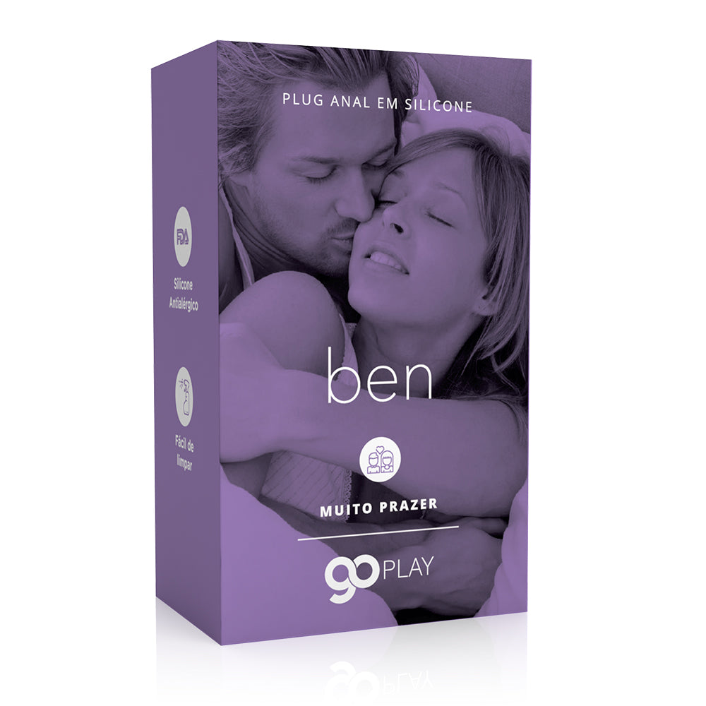 IA333P - Plug Anal em Silicone Go Play Ben - Preto