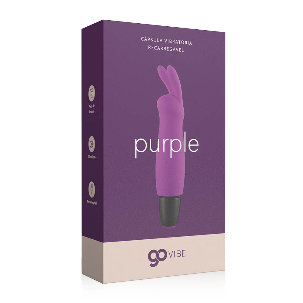 IA362 - Cápsula Vibratória Multivelocidade Recarregável Go Vibe Purple