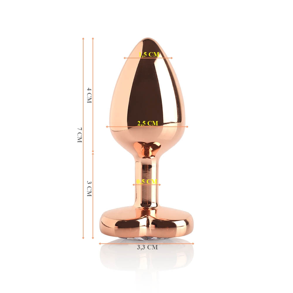 IA367 - Plug Anal Metal Go Play Sam - Rose Gold