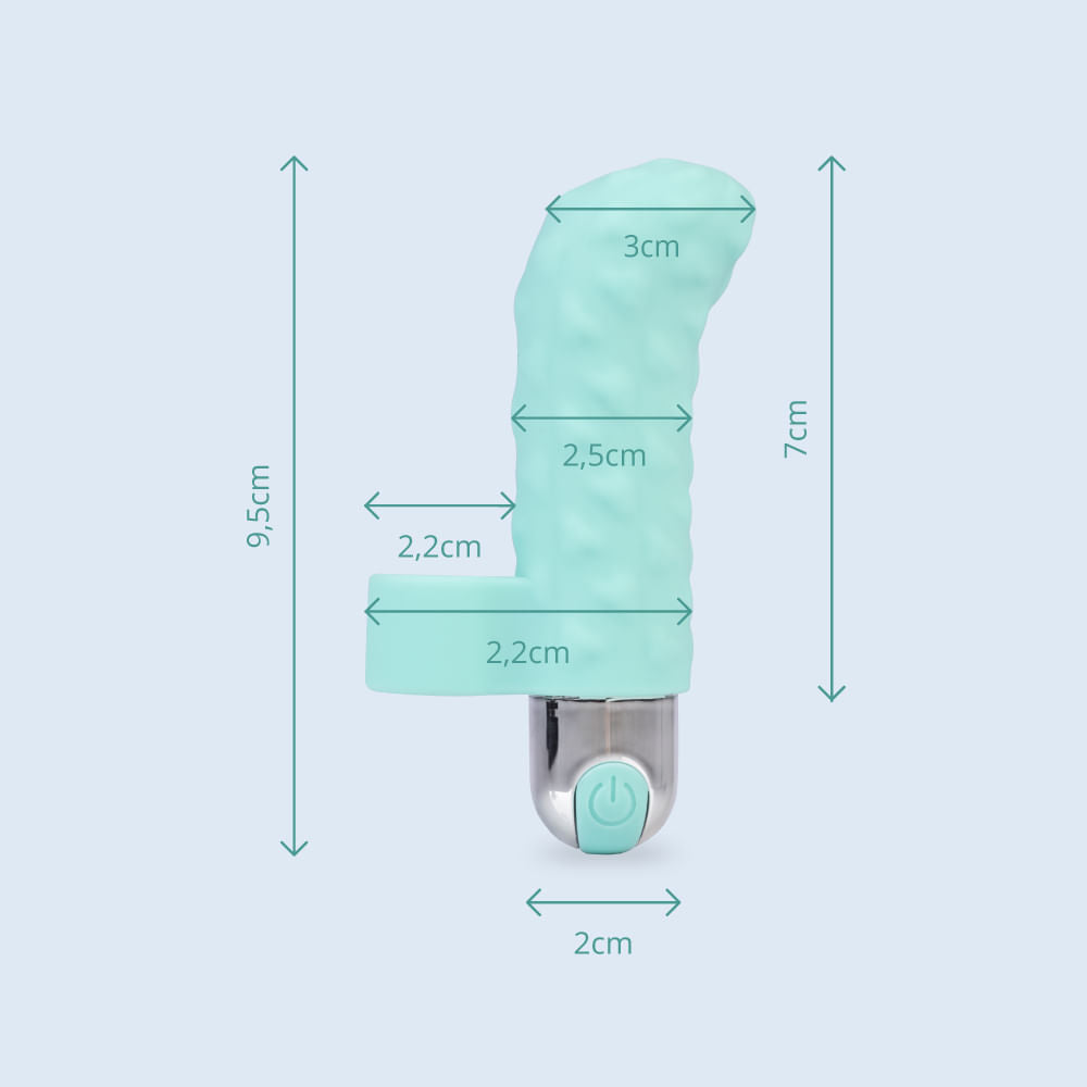 IA415 - Dedeira Vibratória Recarregável Go Vibe Bia - 9.1 cm x 3 cm