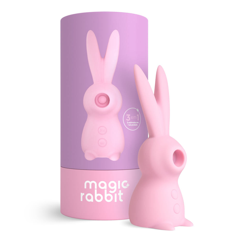 IA431R - Estimulador de Clitóris Recarregável Magic Rabbit 3 em 1 - Rosa por Ingrid Guimarães