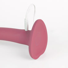 IA454R - Dildo com Ventosa e Vibrador Recarregavel Go Vibe Nina Rosa