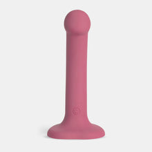 IA454R - Dildo com Ventosa e Vibrador Recarregavel Go Vibe Nina Rosa