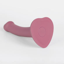 IA454R - Dildo com Ventosa e Vibrador Recarregavel Go Vibe Nina Rosa