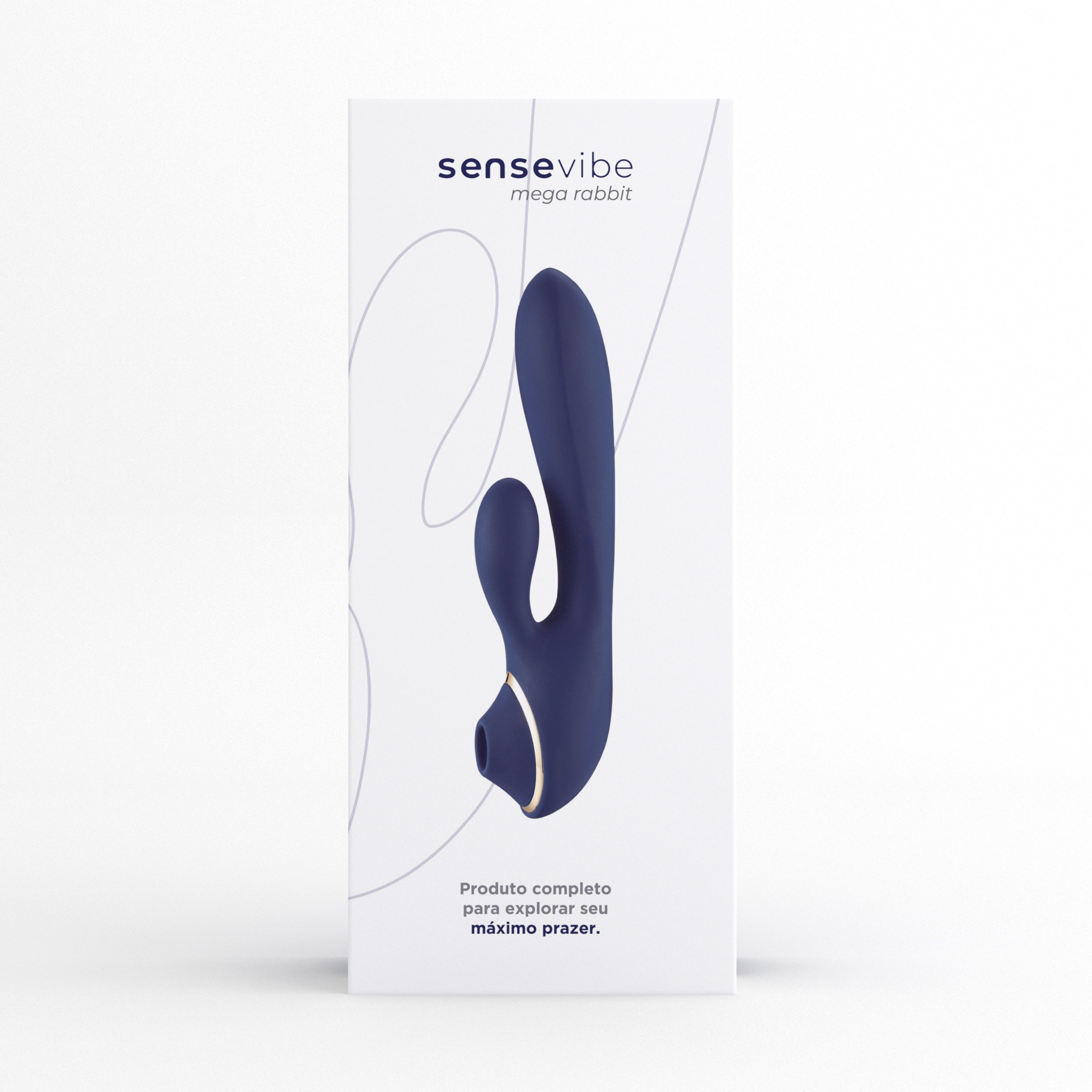 Vibrador e Sugador Recarregável Sensevibe Mega Rabbit