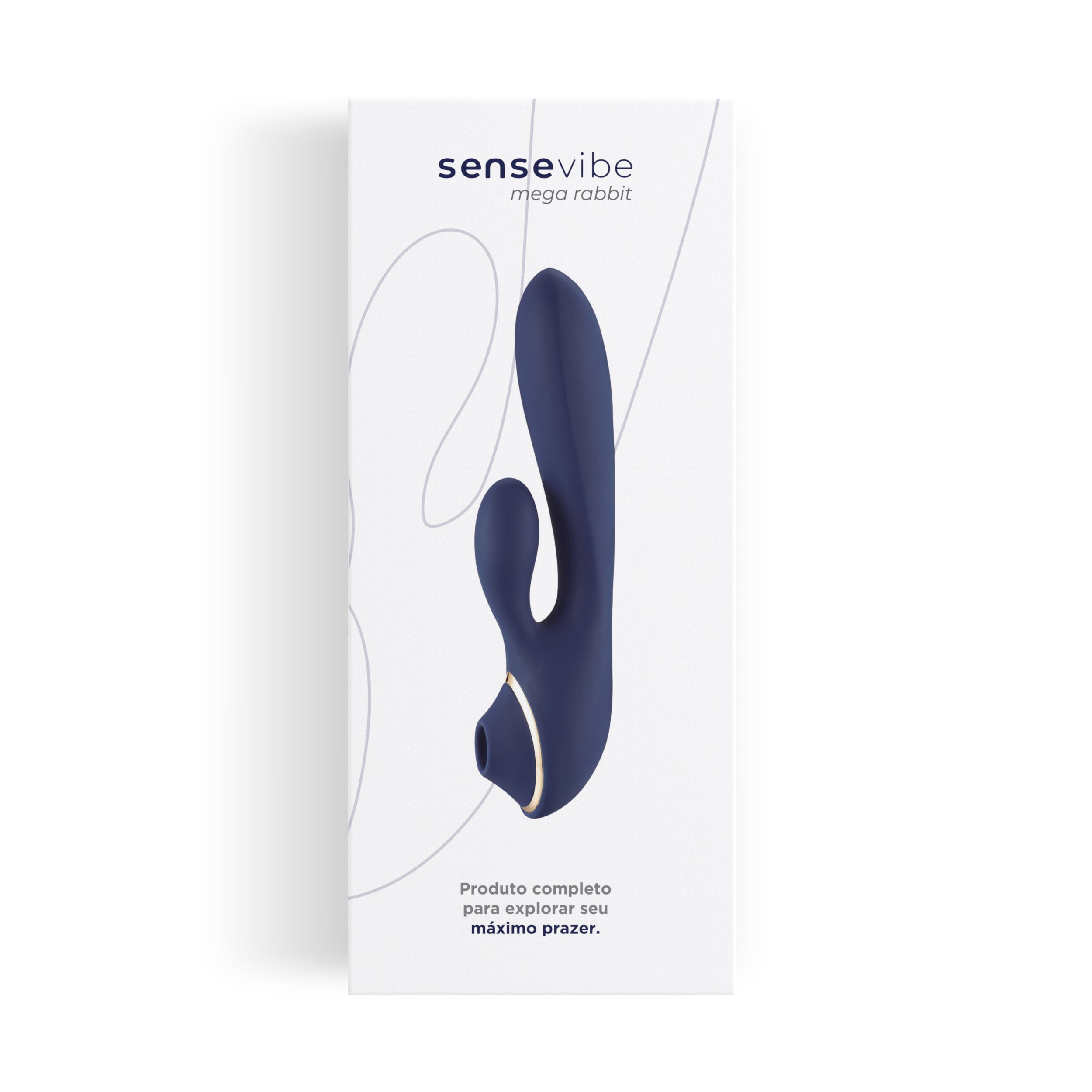 Vibrador e Sugador Recarregável Sensevibe Mega Rabbit
