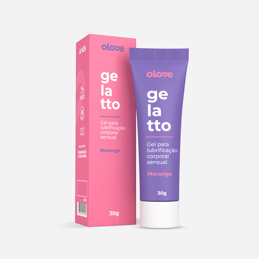 Gel Lubrificante Beijável Olove Gelatto - morango- 30 g 1000