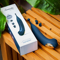 Vibrador e Estimulador Sugador Recarregável Sensevibe Double