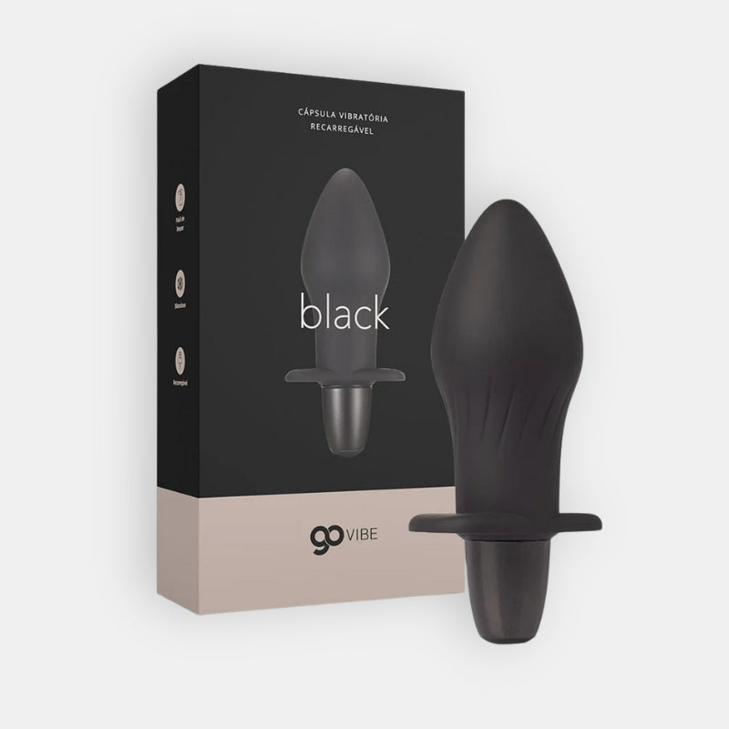 Cápsula Vibratória Multivelocidade Recarregável Go Vibe Black