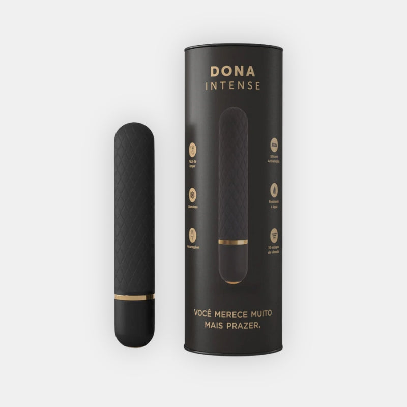 Vibrador Multivelocidade Recarregável Dona Intense - 13 cm x 2 cm